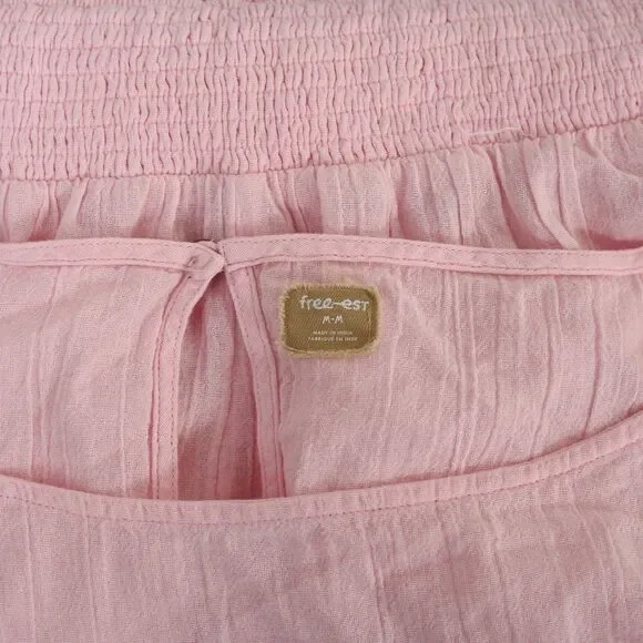 Free People Free-Est Sutton Mini Dress Flutter Sleeve Smocked Boat Neck M 283563 - Picture 9 of 9